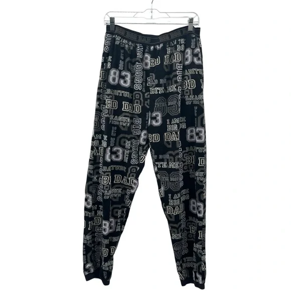 Big Dogs Black and White Graphic Lounge Pants Size Large - Picture 1 of 6